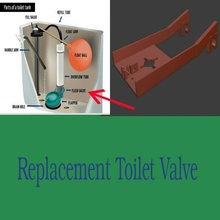 toilet flush valve parts flusher 3d print model - Mito3D