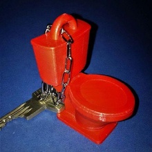Toilette Schlüssel Kette Schmuck anh nger kloschl ssel schl sselanh wc Schlüsselbund Schlüsselanhänger Schlüsselring 3d print model - Mito3D