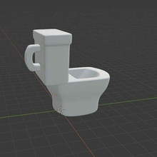 Toilette Schlüsselbund Whirlpool Kunst Spielzeug Spaß Streich 3d print model - Mito3D