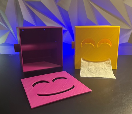 tuvalet kağıt kutu gülümsemek caixa 3d print model - Mito3D