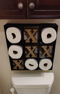 toilette papier cubby doigt pied espace rangement 3d print model - Mito3D