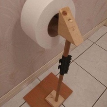 toilet paper cutter coronavirus bathroom 3d print model - Mito3D