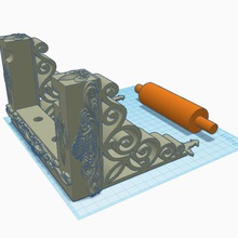 toilet paper holder home doorway wc rococo baroque gothic 3d print model - Mito3D