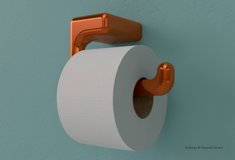 toilet paper holder support tool domestic 3dprint art product functional design 3d print model - Mito3D