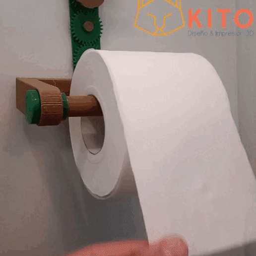 toilet paper holder - gadget hang hanger hygienic comfort supporter subject bra hold kitod3d 3D print model - Mito3D