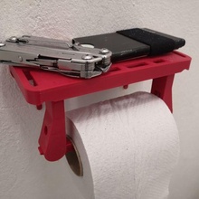 toilet paper holder phone tray v3 dispenser cell smart bathroom print place slipp 3d print model - Mito3D