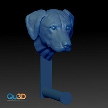 gabinetto carta titolare supporto rhodesiano ridgeback testa animali cani decorazione arte 3d print model - Mito3D