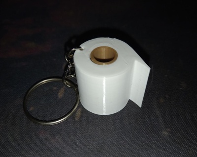 toilet paper keychain keychains art fashion 3d print model - Mito3D