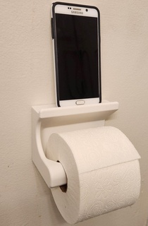 toilet paper phone holder tp bathroom 3d print model - Mito3D