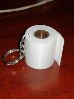 tuvalet kağıt rulo anahtarlık Şirin minimalist komik 3d print model - Mito3D