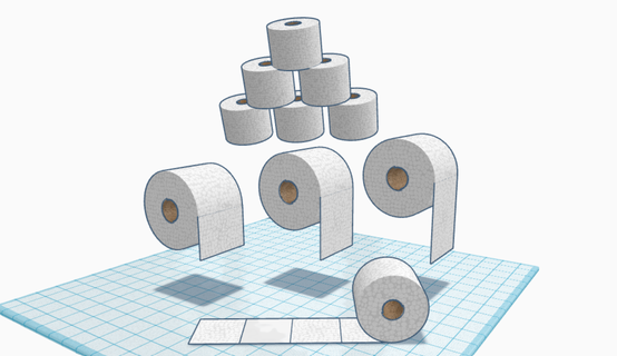 toilet paper roll hygienic bathroom peper cheap 3d 3dominoes 3d print model - Mito3D