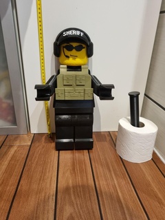 baño papel alguacil airsoft militar policía aplastar Lego legomano paintball arma gign 3d print model - Mito3D