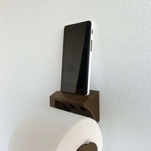 Toilette Papier Smartphone Halter Unterstützung iPhone Badezimmer Anzeige iPad Tablette rollen wc Clever Pad Gerät 3d print model - Mito3D