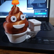 Toilette Poop Schleifer Gadget Gras Cannabis Hubschrauber Kochen 420 Badezimmer Emoji 3d print model - Mito3D