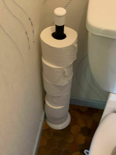 toilette rouleau titulaire soutien papier wc espace rangement 3d print model - Mito3D