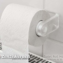 toilet roll holder 'clear & clean' home zenziwerken paper sorotec basicline cnc router bathroom accessories 3d print model - Mito3D