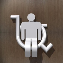 toilet room sign accessible home 3d print model - Mito3D