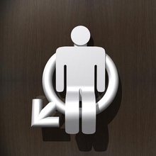 toilet room sign male home 3d print model - Mito3D