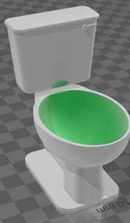 Toilette Schuss Glas Trinken Schüssel 3d print model - Mito3D