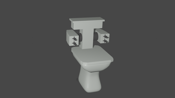 toilet turret toys dev 3dprint 3d print model - Mito3D