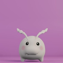 tokomon digimon animale carina casa rosa patamon collezione arte fan giocattolo avventura prevoluzione art 3d print model - Mito3D