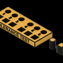 tolleranza test 3d Stampa attrezzo utensili gadget fusione 360 stampabile facile upcrid 3d print model - Mito3D