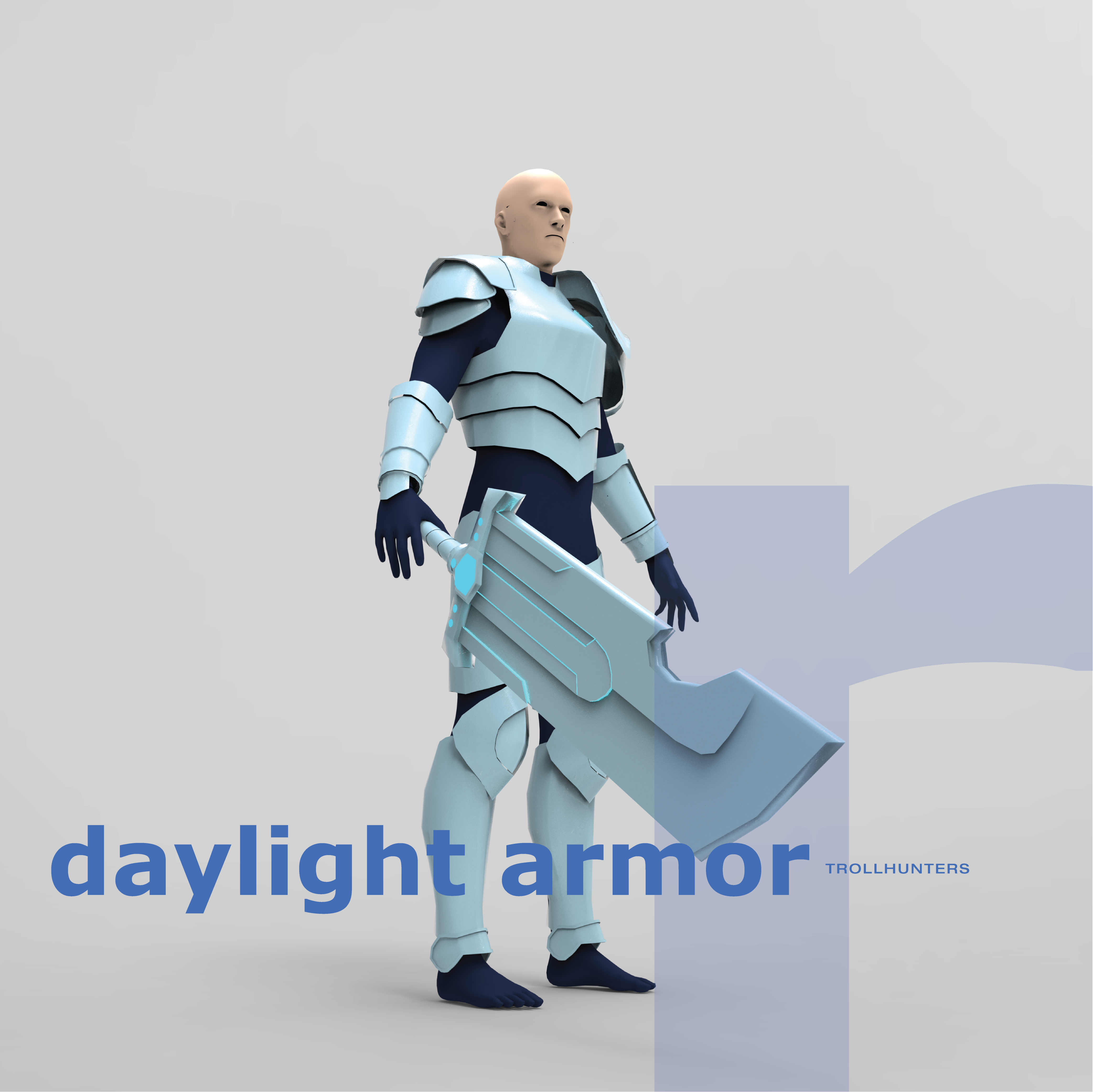 tollhunters daylight armor trollhunters cosplay costume knight warrior arcadia propmaking pepakura 3D print model - Mito3D