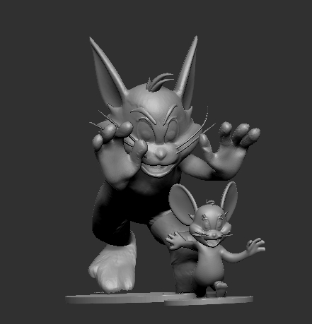 Tom Jerry Kunst Katze Karikatur alt Zahl Zahlen 3D print model - Mito3D