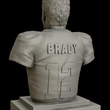 Tom Brady Tampa Defne korsanlar Jersey 3d Yazdır model heykel büst Vesika baş insan Sanat 3dprint stl 3d print model - Mito3D