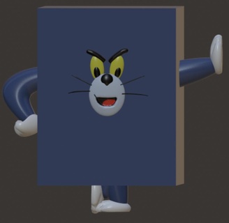 tom gato caja alemán Tom Jerry gatos tomcat 3d print model - Mito3D