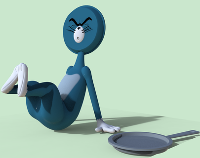 tom Jerry formas pan shaped cara en frigideira alegre desenho animado Cartoon Network desenhos antigos Pernalonga clássicos crianças amar meme Disney 3d print model - Mito3D