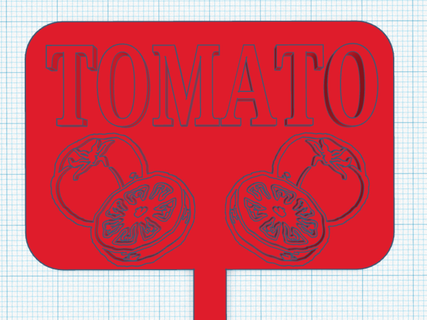 tomate étiquette outils cuisine jardin 3d print model - Mito3D