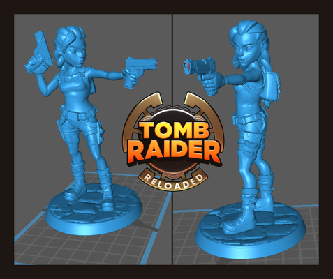 tumba asaltante lara granja pequeña modelo 3d impresión expediente juego azar coleccionable tomb raider croft juguete 3d print model - Mito3D