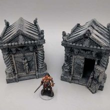 tomb ruined intact - 28mm gaming game games wargaming terrain wargame scatter ruin mordheim mausoleum frostgrave 3d print model - Mito3D