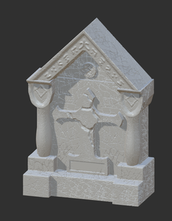 lápida sepulcral 2 mazmorras dragones tumba cementerio Roca 3d print model - Mito3D