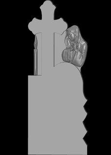 pierre tombale 3d stl traversée cncstl religion ange 3d print model - Mito3D