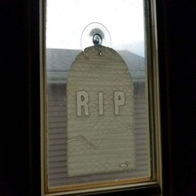 tombstone window hanger halloween 3d print model - Mito3D