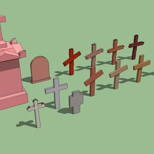 tombstones game tabletop ground 3d print model - Mito3D