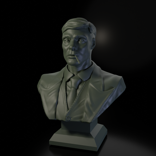 tommy shelby bust busto tommyshelby peakyblinders cillianmurphy cillian murphy netflix series gangster art sculptures 3d print model - Mito3D
