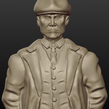 tommy shelby sanat solgun blinders figurine series tv 3d print model - Mito3D