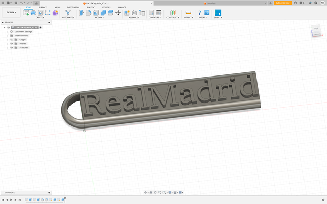 toni kroos x real madrid keychain jewelry 3d print model - Mito3D