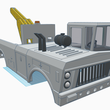 tonka destruidor corpo conjunto ajustável distância eixos personalizadas rebocar caminhão impresso 3d 3d print model - Mito3D