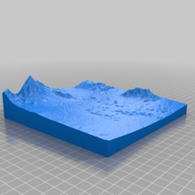 Tonopah Ölçek Aralık alan 51 Nevada arazi topografya 3d print model - Mito3D