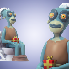 tony - rick morty edição de natal jogo dos desenhos animados esculpir wc serviço brinquedo o personagem jolan 3d print model - Mito3D