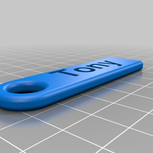 tony personalized key chain customized accessories 3d print model - Mito3D