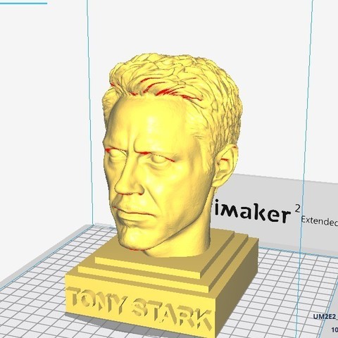 tony stark head sculpture robert downey jr art iron man 3D print model - Mito3D