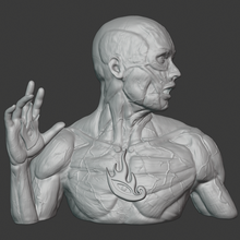 herramienta banda Arte lateralus alex gris ablum música alt 2001 humano anatomía músculos esqueleto 3d print model - Mito3D