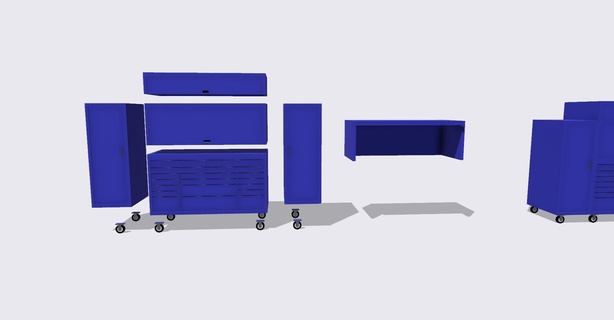 tool box shop diorama snapon matco style hutch lockers toolbox car truck garage tools 3d print model - Mito3D