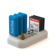 tool holder gadget pendrive usb sd microsd micro cards nozzles nozzle box basic foundation 3d print model - Mito3D