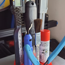 attrezzo organizzatore calibro regola colla penna pinze scalemetro spatola mano utensili 3d print model - Mito3D
